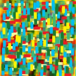 pointillisme vertical bleu, 2019