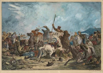 Kirghizes et cosaques - Bataille entre les Kirghiz et les Cosaques - Orlowski, Alexander Osipovich (1777-1832) - 1826