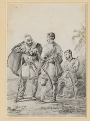 Trois hommes caucasiens en conversation