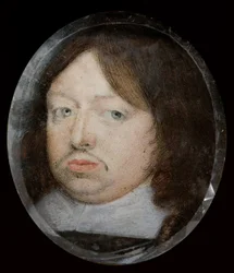 Portrait miniature de Charles X, roi de Suède 1655-1660