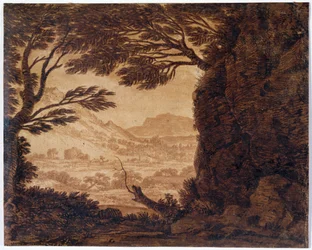 Paysage classique, milieu du XVIIIe siècle