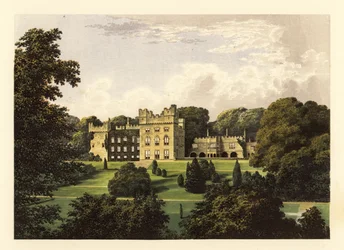 Hutton Hall, Cumbria, Angleterre (gravure)
