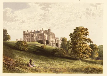 Château de Lambton, Comté de Durham, Angleterre (gravure)