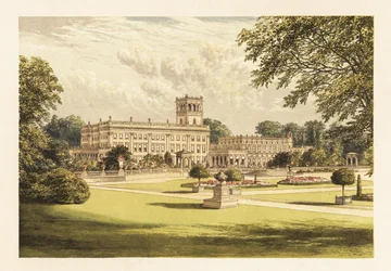 Trentham Hall, Staffordshire, Angleterre, 1880