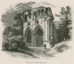 Abbaye de Dryburgh, Tombe de Sir Walter Scott