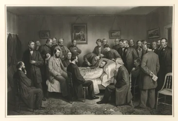 Lincoln sur son lit de mort