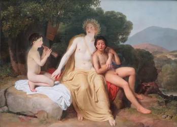 Russe : "Apollo, Hyacinthus et Cyparissus jouant de la musique et chantant" Apollo, Hyacinthus et Cyparissus jouant de la musique et chantant