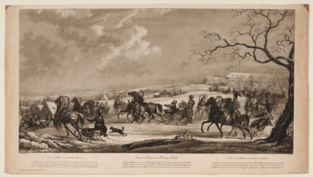 Course de traîneaux à Krasny Kabachok Petite Taverne Rouge, 1814