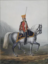 Soldat du Régiment des Hussards de la Garde, 1817-1824