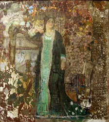 Harpiste. Portrait de Tatiana Sergeevna Bartseva (1886-1984)