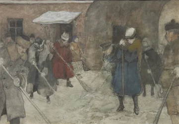Déneigement, vers 1921