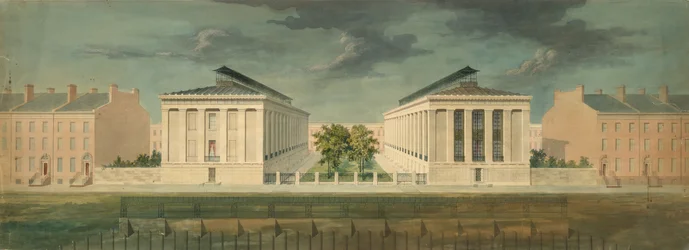 Projet non exécuté pour le développement de la terrasse Cross-Block, perspective, vers 1831