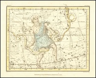 1822 - Alexander Jamieson - Ophiuchus et Serpent (et Scutum Sobieski)