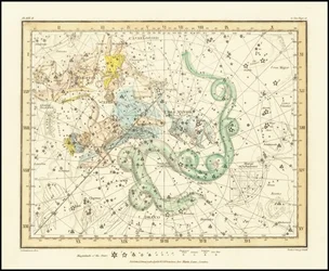 1822 - Alexander Jamieson - Ursa Minor - Petite Ourse montrant aussi Cassiopée, Draco et Céphée