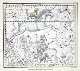 Les constellations (Planche XXV) Canis Major, Canis Minor, Monoceros, Argo Navis, l