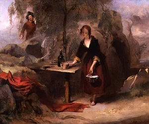 Alice, la fille de Donald Beanham préparant le petit déjeuner pour Edward Waverley