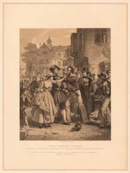 La presse-gang : saisissant un batelier sur Tower Hill le matin de son mariage, 1878