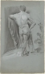 Nu masculin debout, vu de dos