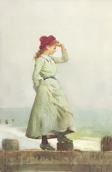 Jeune fille sur le muret