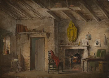 Décor de scène pour Heart of Midlothian ; Cottage des Deans