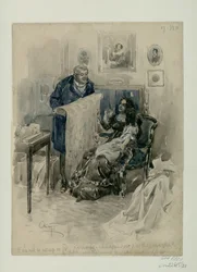 Pierre dans la famille. Épilogue. Illustration pour le roman Guerre et Paix de Léon Tolstoï, 1911-1912