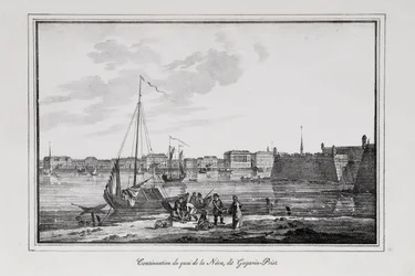 Le quai Petrovsky à Saint-Pétersbourg, le soi-disant bagarreur Gagarinsky, Série Vues de Saint-Pétersbourg