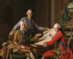 Le roi Gustave III de Suède et ses frères