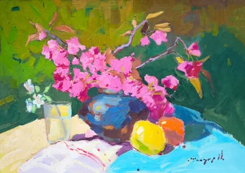 Nature morte aux fleurs de cerisier