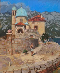 Église insulaire au Monténégro