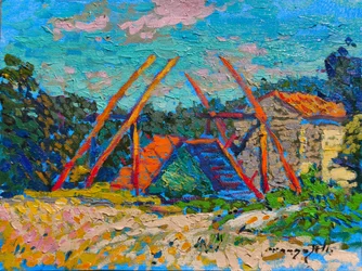 Un moulin à vent champêtre plein de vie