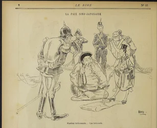 La paix sino-japonaise, Position intéressante. Les intéressés. De : Le Rire, 11 mai 1895, 1895