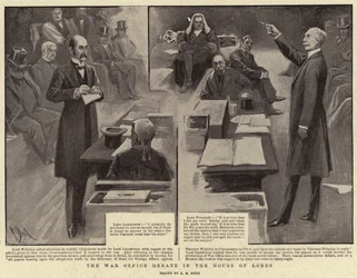 Le débat du War Office à la Chambre des Lords