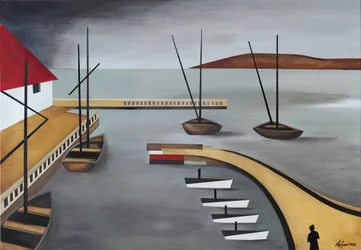 Vue moderne sur le port
