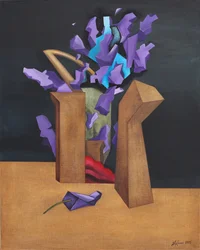 Explosion géométrique violette