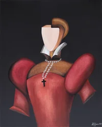 Dame majestueuse et abstraite