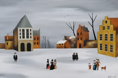 Rencontre hivernale au village