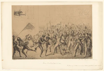Étudiants fêtant leur idole Franz Liszt à Leiden en 184* (Uit het verleden)