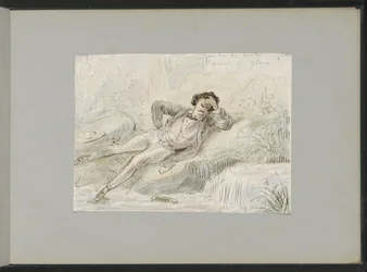 Homme rêvassant au bord de l