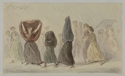 Ouvrières sous la pluie