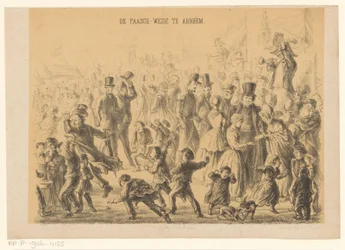 Personnes sur la prairie de Pâques à Arnhem