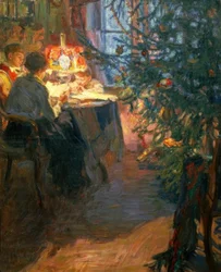 Arbre de Noël en famille