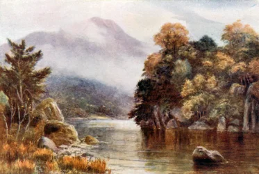 Lac Muckross, Killarney (lithographie couleur)
