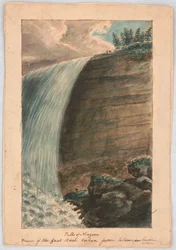 Chutes du Niagara. Vue de la grande hauteur prise en contrebas, voir Forestiers, un poème LCCN2016648705