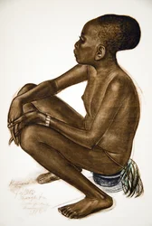 Kotiane, fillette mangbetou (Niangara) (Haut-Ouellé), tiré de Dessins et Peintures d