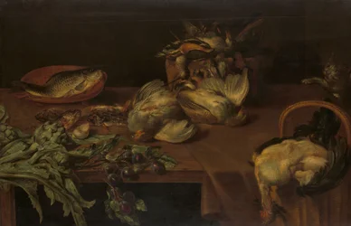 Nature morte au poisson, au homard et aux huîtres