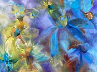 Fleurs abstraites et oniriques