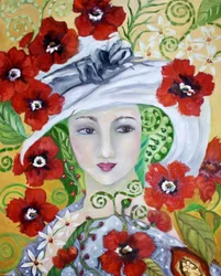 Une femme élégante : Rêve floral