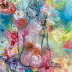 Sérénité florale et nude
