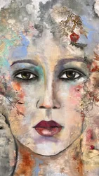 Portrait floral moderne