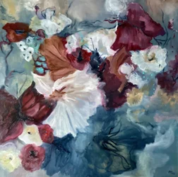Peinture florale mélancolique
